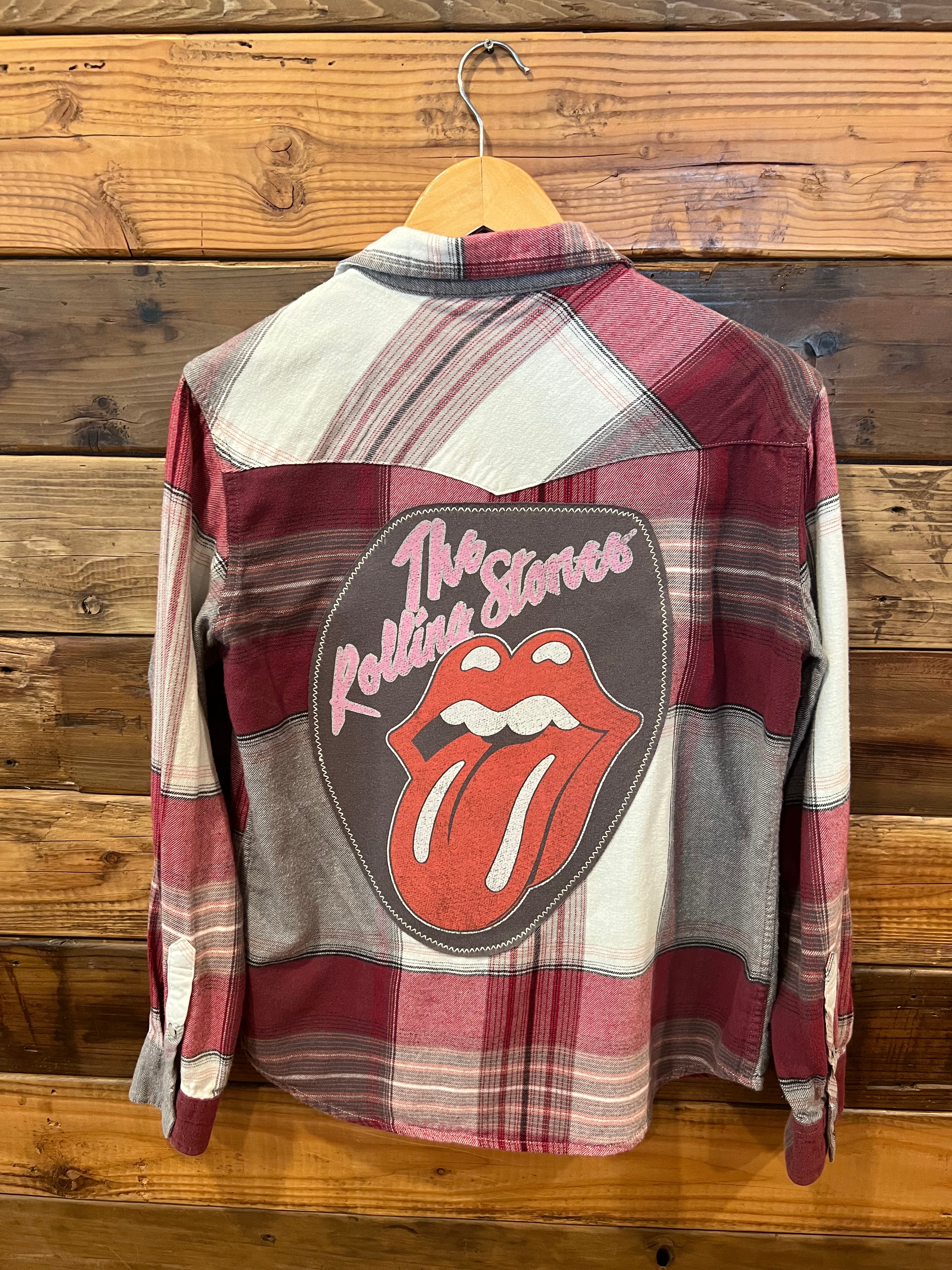 The Rolling Stones one of a kind custom Levi's vintage unisex custom MadAndie flannel