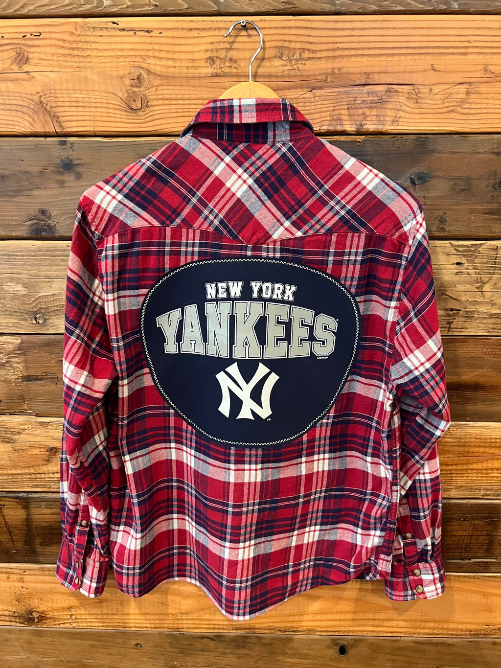 New York Yankees baseball one of a kind custom Jachs Girlfriend vintage flannel