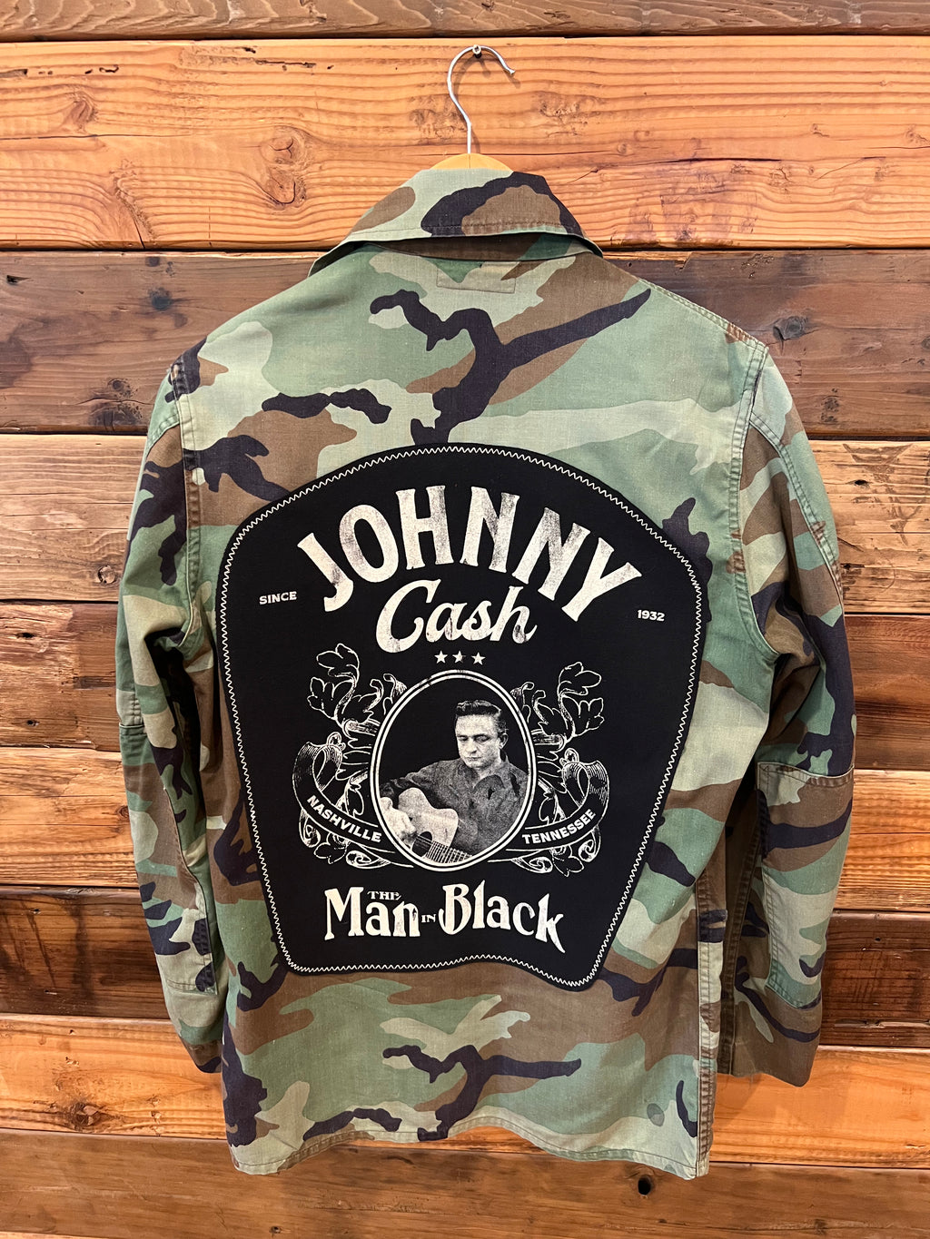 Johnny Cash one of a kind custom military issued MadAndie Custom Jacket 