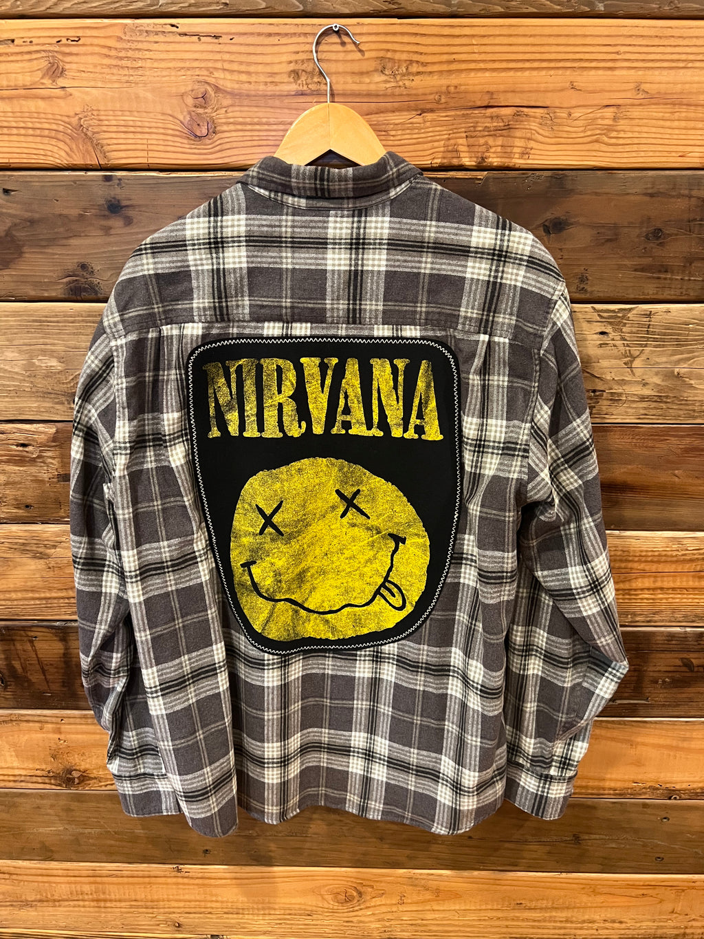Nirvana one of a kind custom Weatherproof Vintage flannel, band tee, concert tee