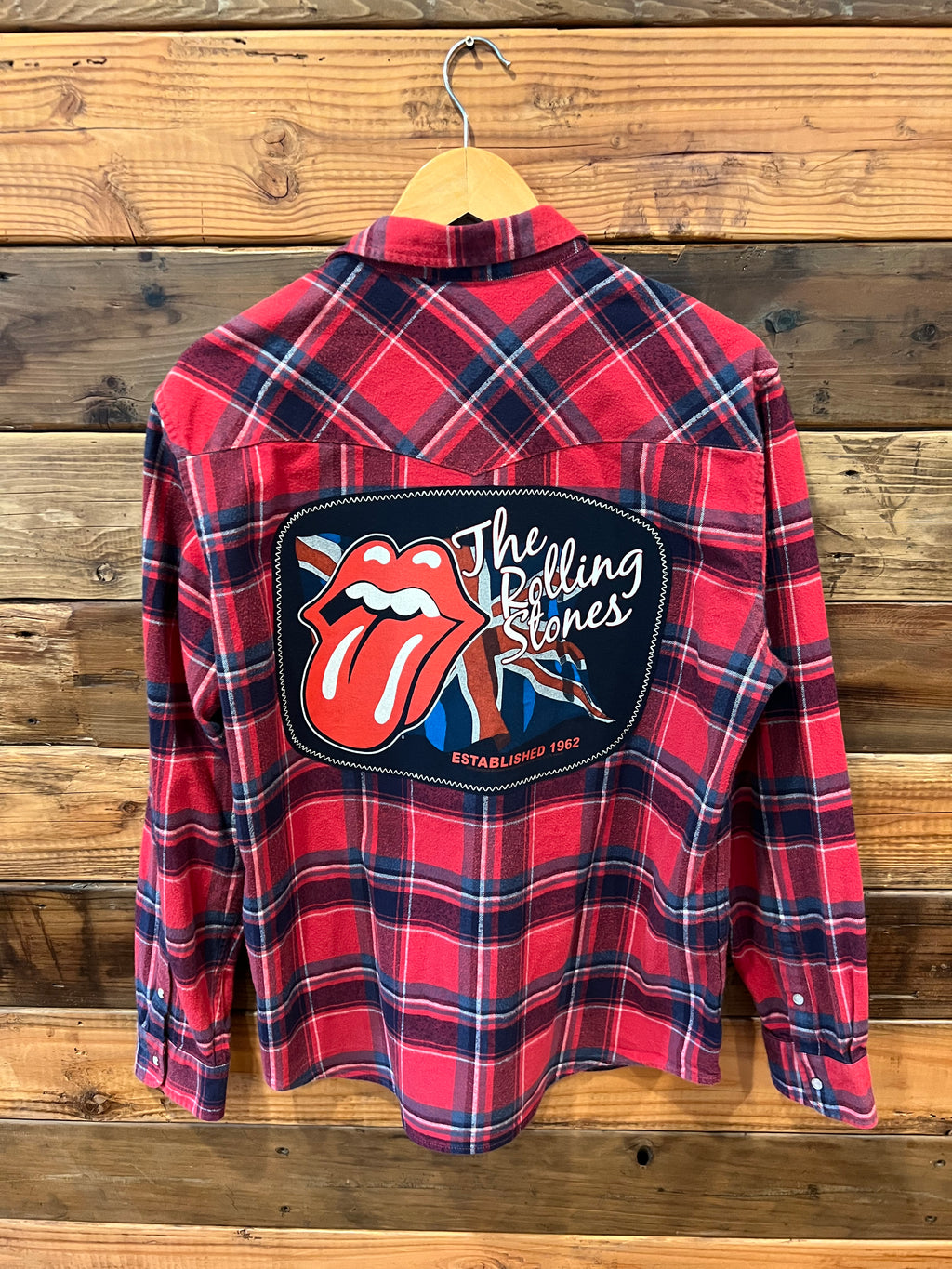 The Rolling Stones one of a kind Union Jack flag AG custom MadAndie premium unisex flannel