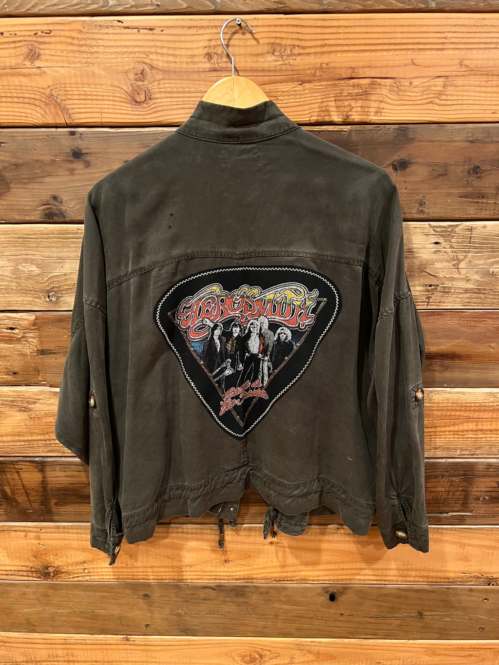 Aerosmith Back in the Saddle one of a kind custom MadAndie Urban Outfitters utility jacket 