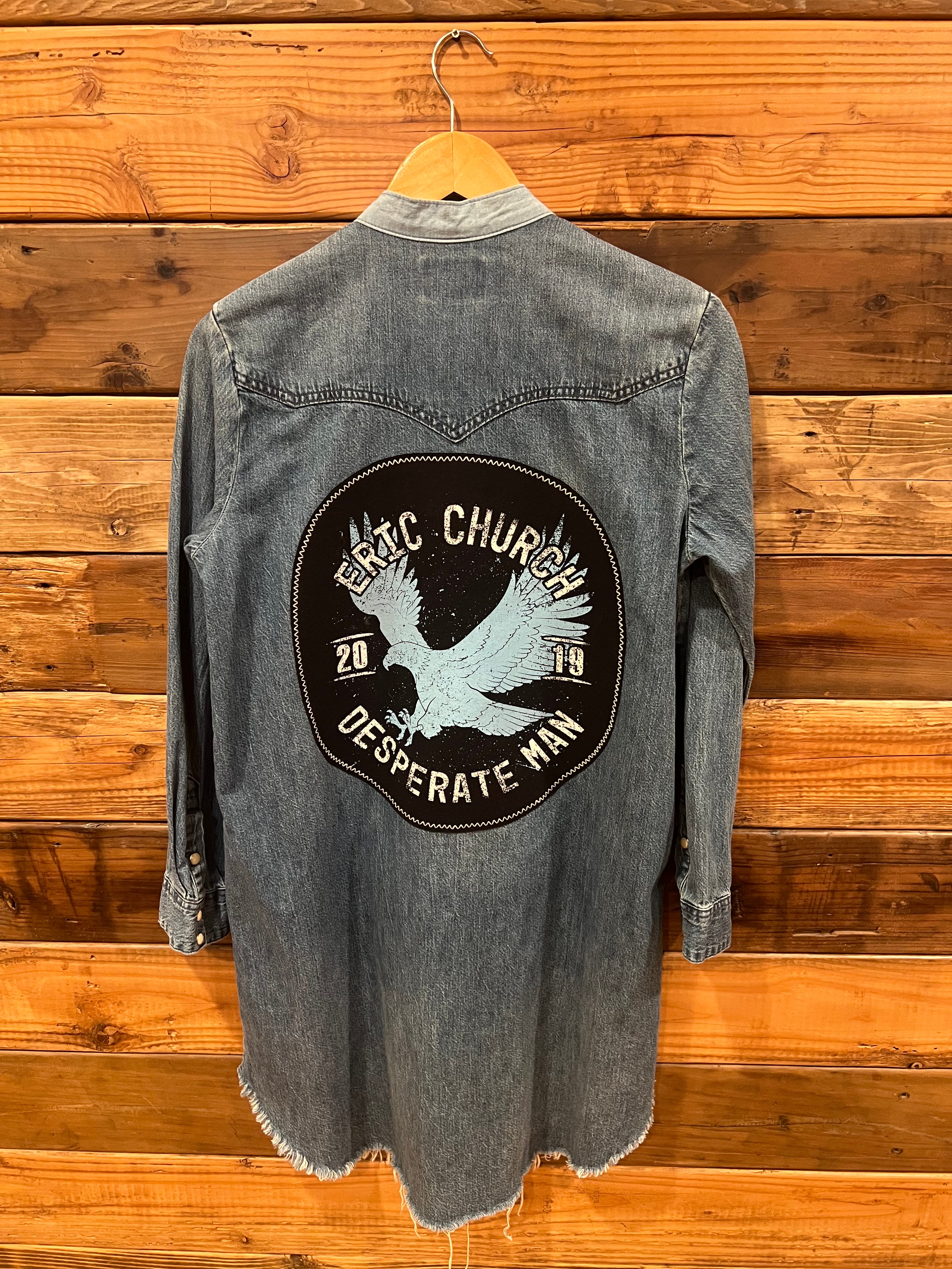 Eric Church one of a kind MadAndie custom Lucky Brand shirt, jacket, dress, concert tee