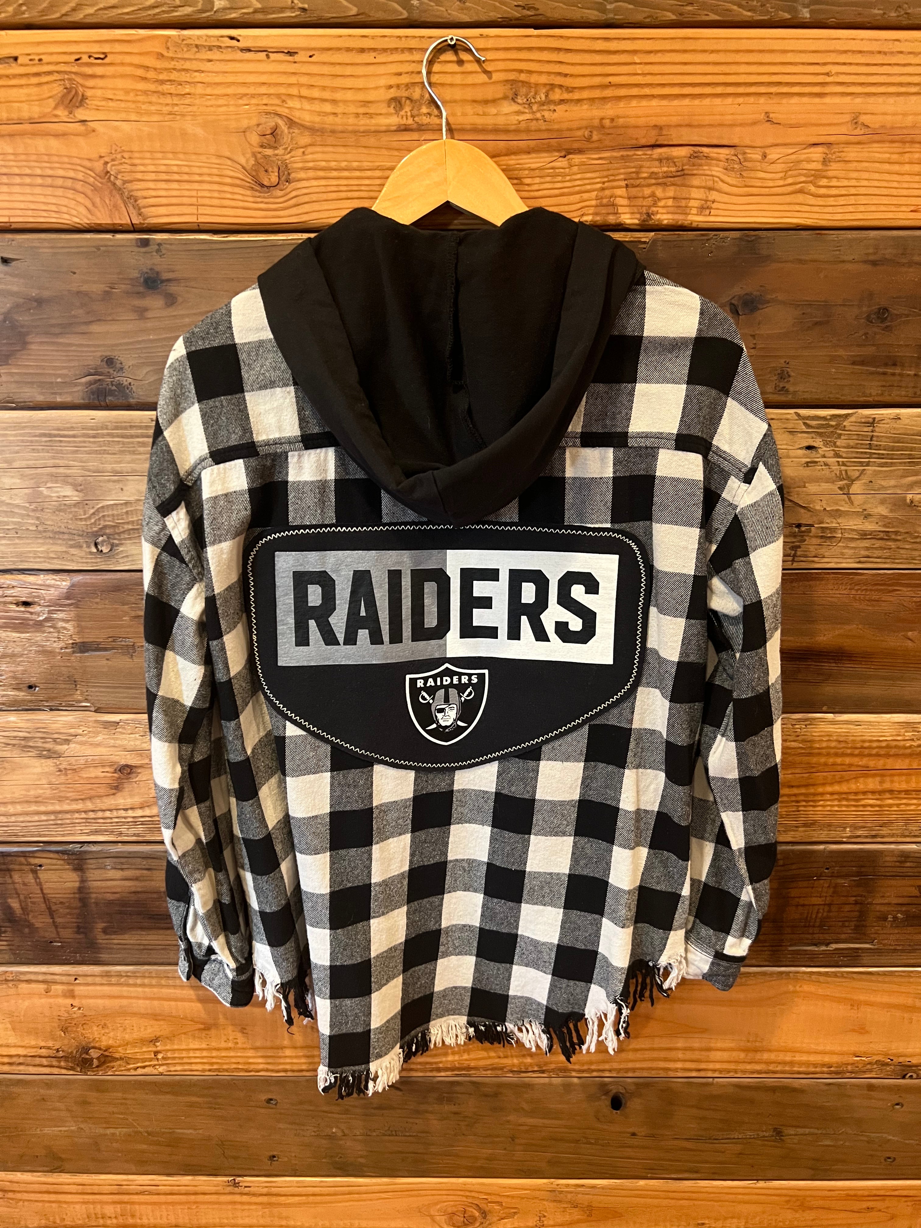Las Vegas Raiders one of a kind Risen Los Angeles hoodie flannel, custom MadAndie 