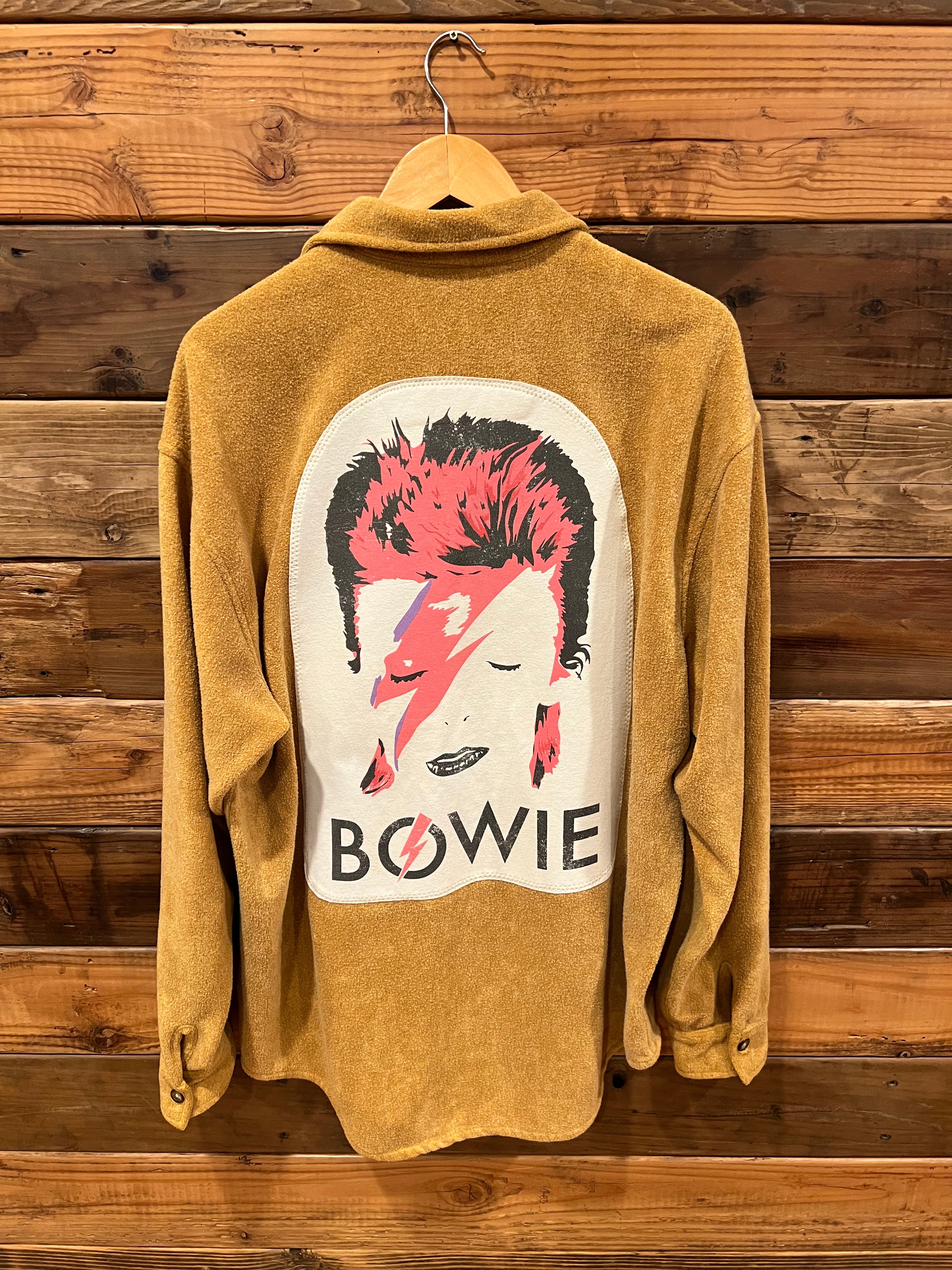 Vintage one of a kind David Bowie terry mid-weight over-sized shirt, MadAndie custom shirt