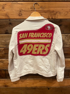 San Francisco 49ers one of a kind buffalo denim jean jacket