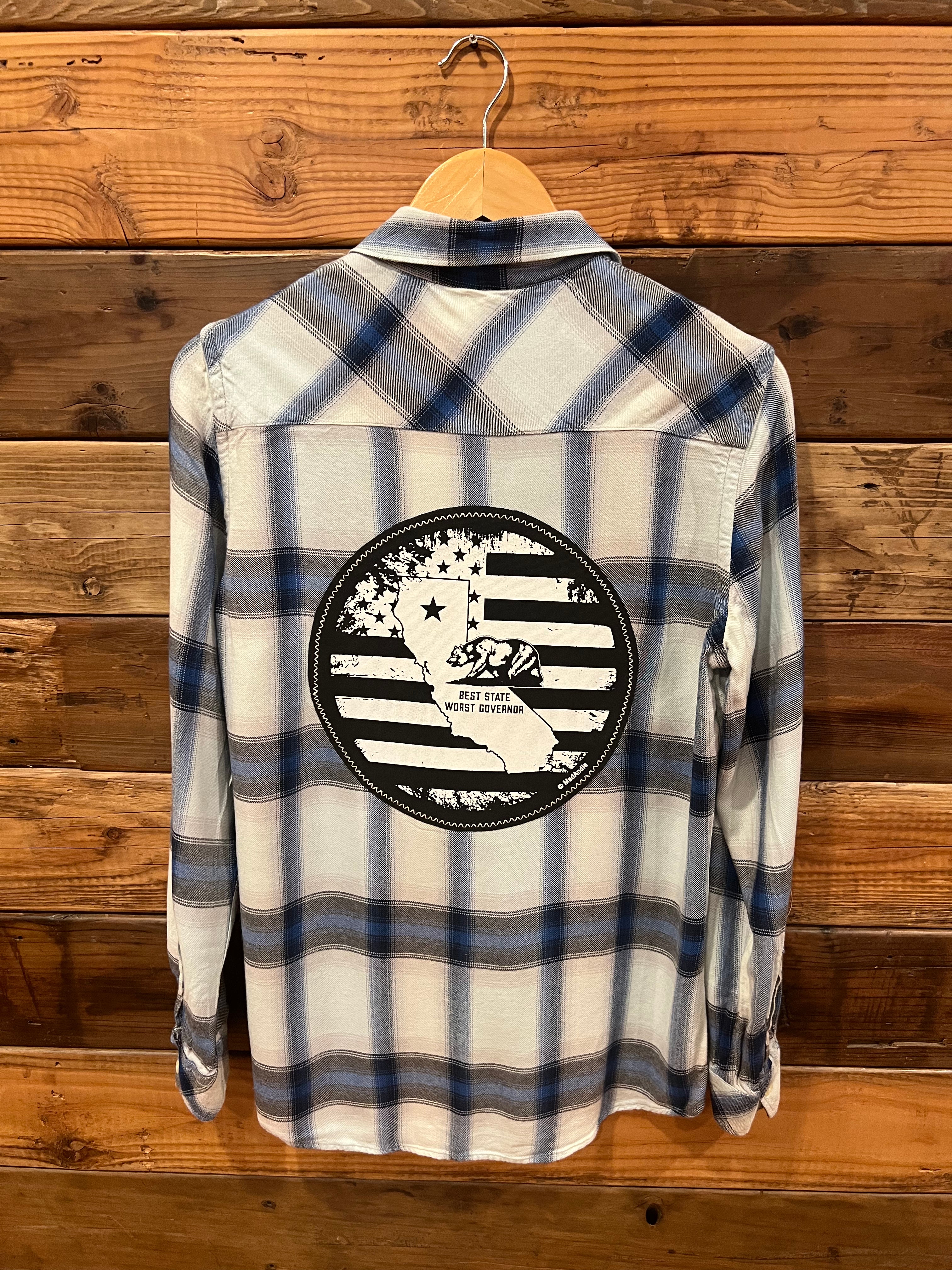 California patriotic flag one of a kind Gap custom MadAndie flannel