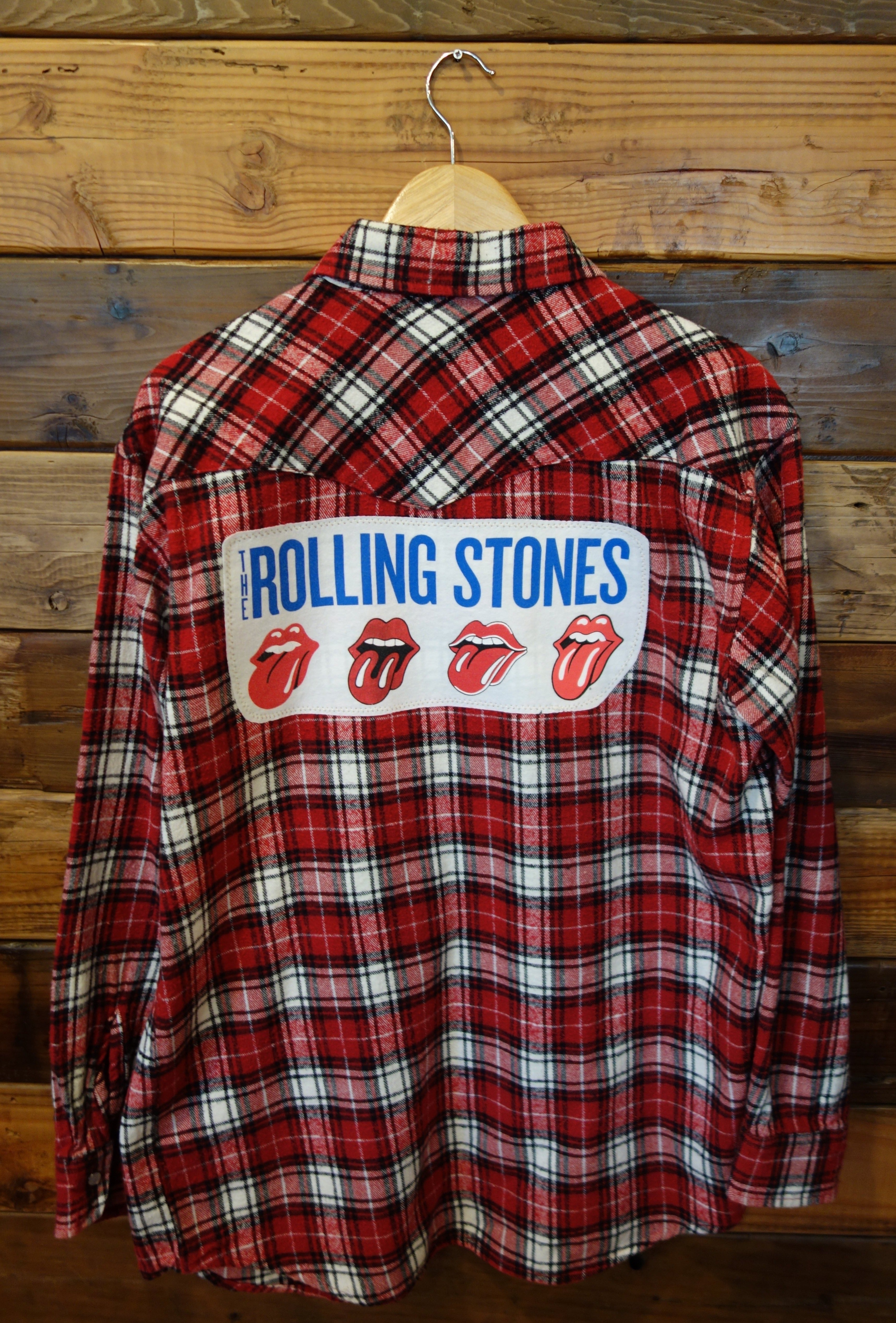 Rolling Stones one of a kind vinatge Gibson flannel shirt 