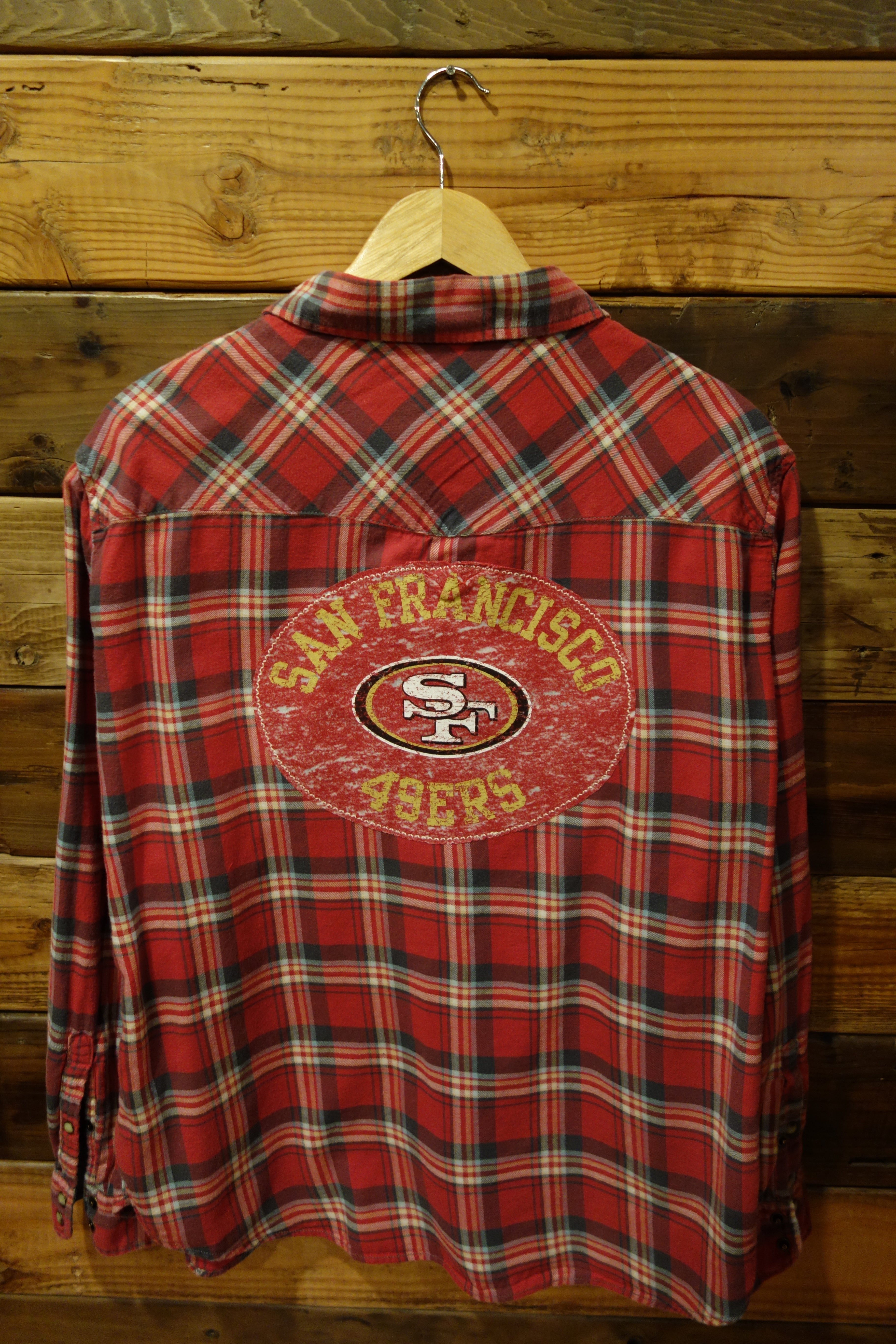 San Francisco 49ers one of a kind vintage Jach's girlfriend flannel