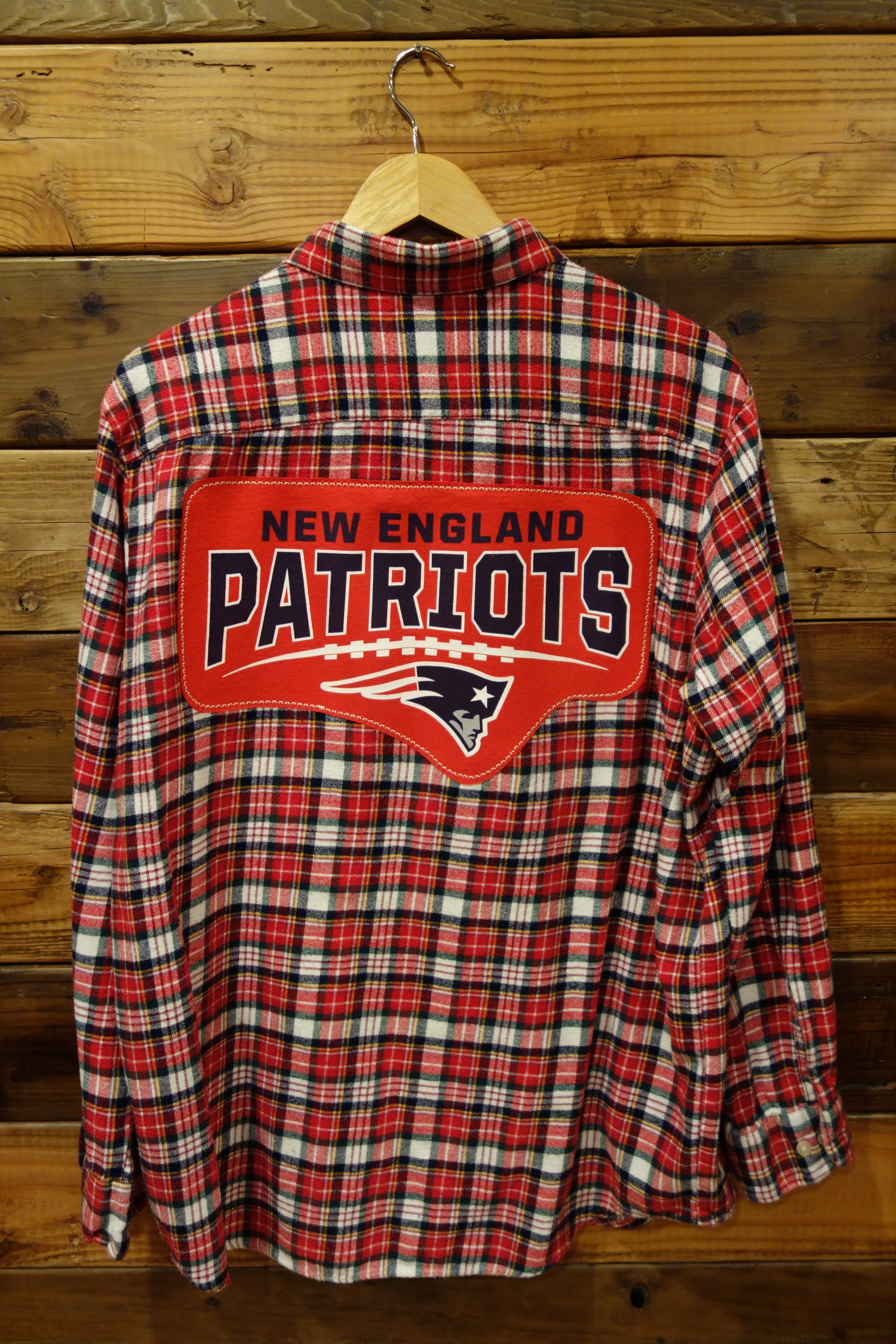 New England Patriots one of a kind vintage John Ashford flannel shirt