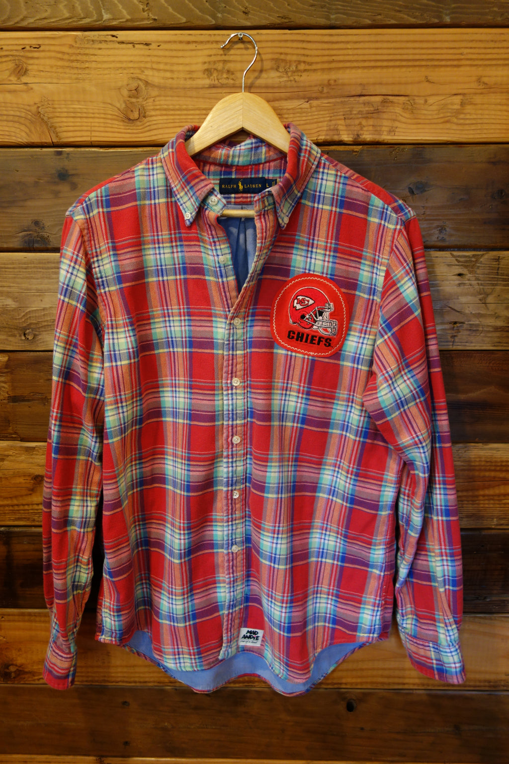 Kansas City Chiefs one of a kind Ralph Lauren vintage flannel shirt 