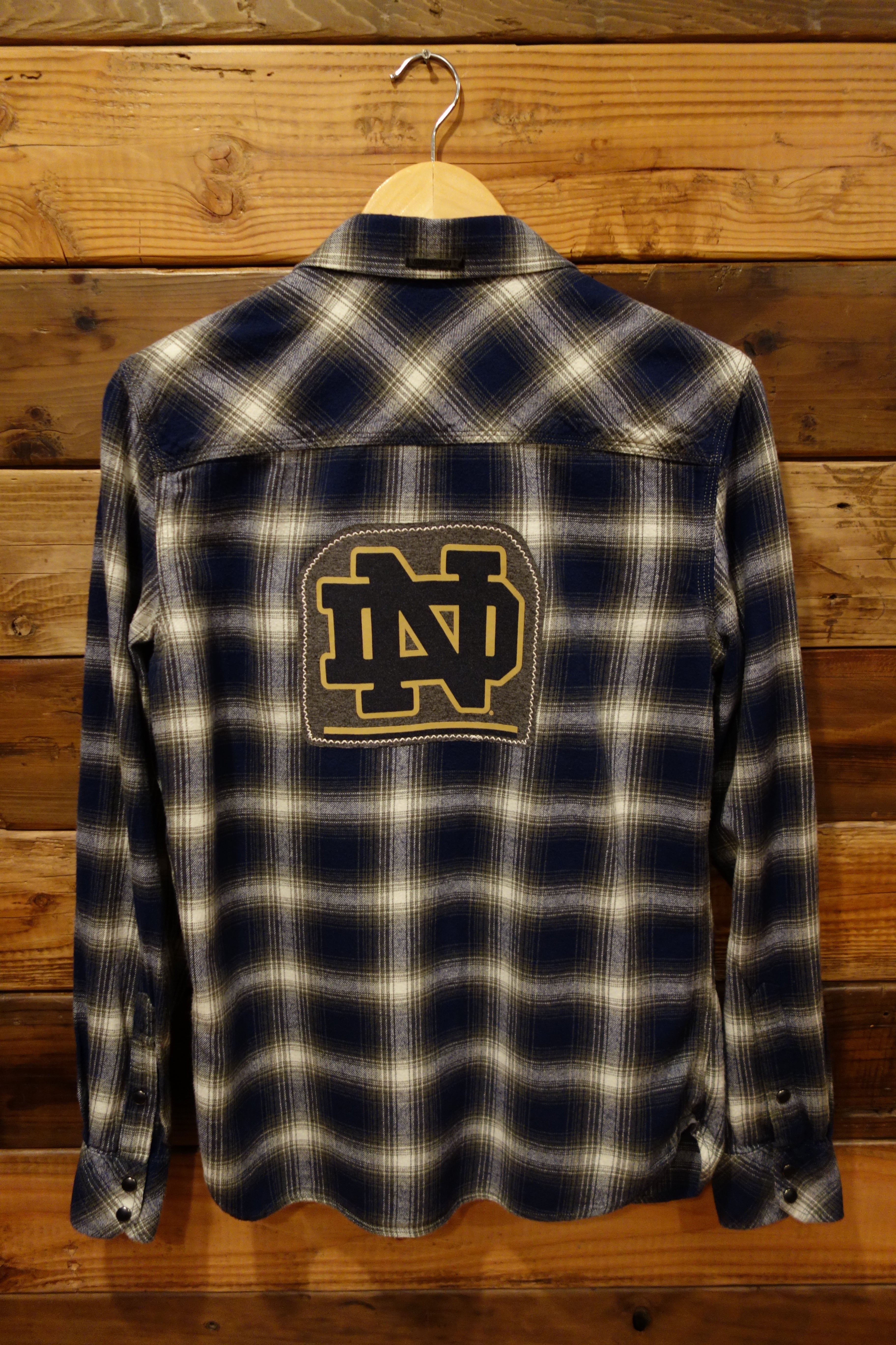 Universit of Notre Dame one of a kind vintage William Rast flannel shirt 