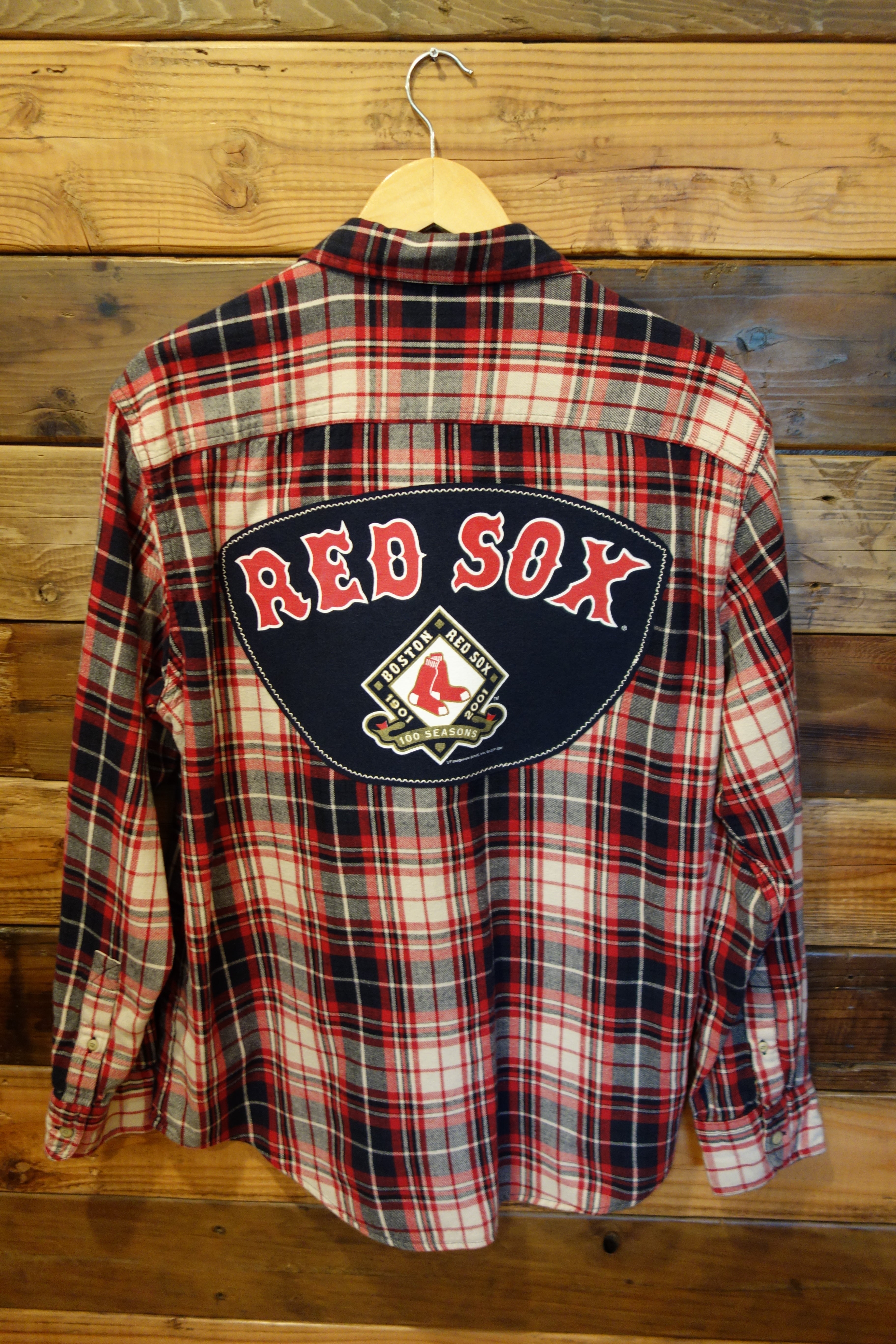 Boston Red Sox one of a kind Timberland flannel shirt 