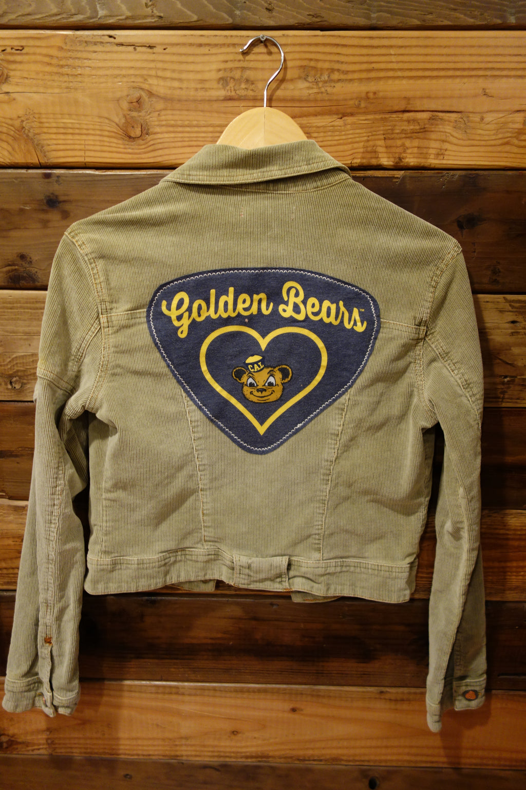 University of California Berkeley Golden Bears Betsy Johnson one of a kind vintage corduroy jacket 