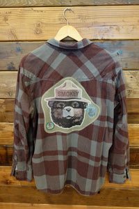 Vintage Quiksilver one of a kind Smokey the Bear flannel shirt