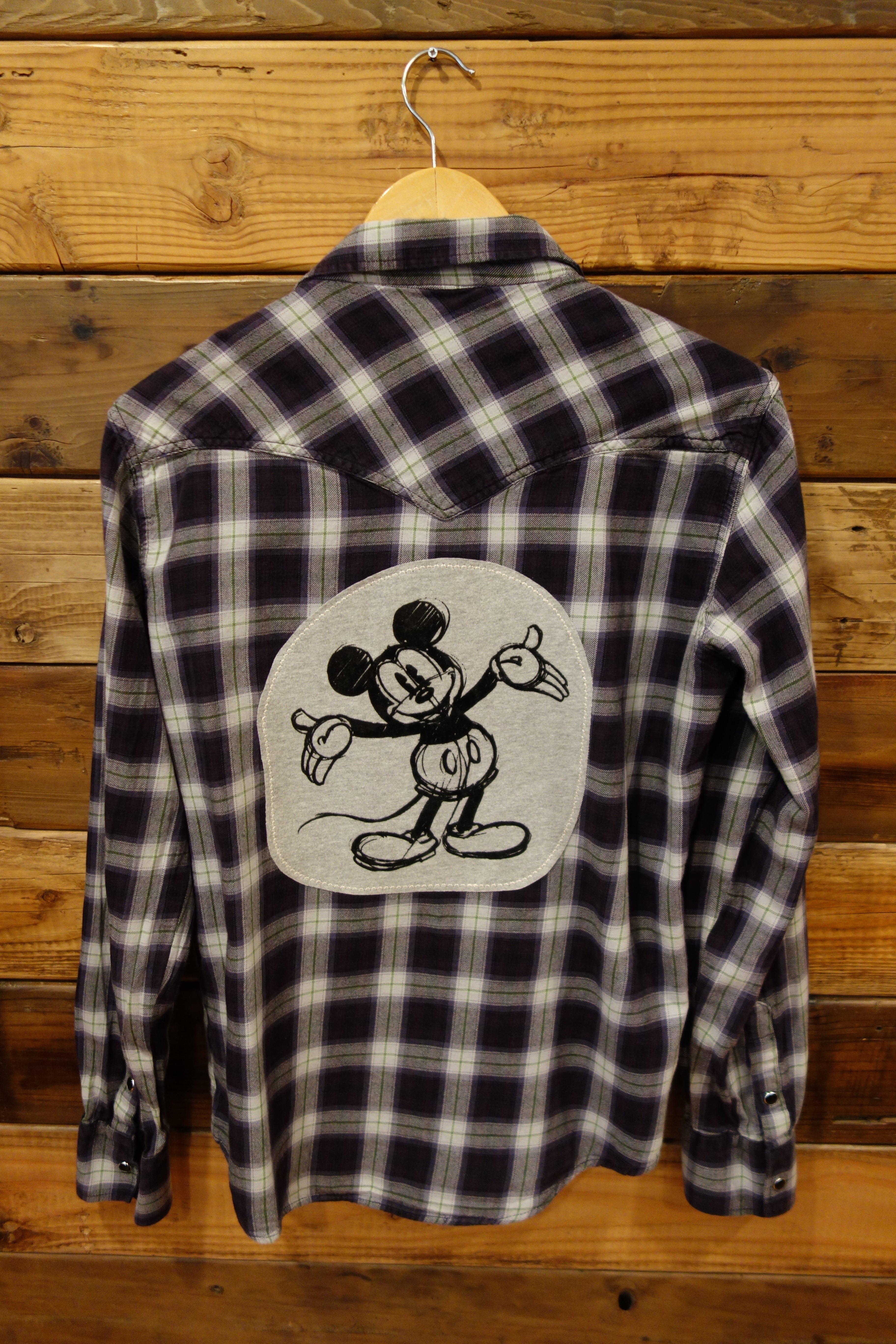 Vintage one of a kind Christian Audigier 1958 flannel Disney Mickey Mouse 