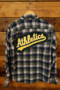one of a kind Abercrombie and Fitch vintage flannel, Oakland A's Athletics 