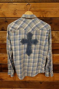 Vintage one of a kind Levi's flannel, cross