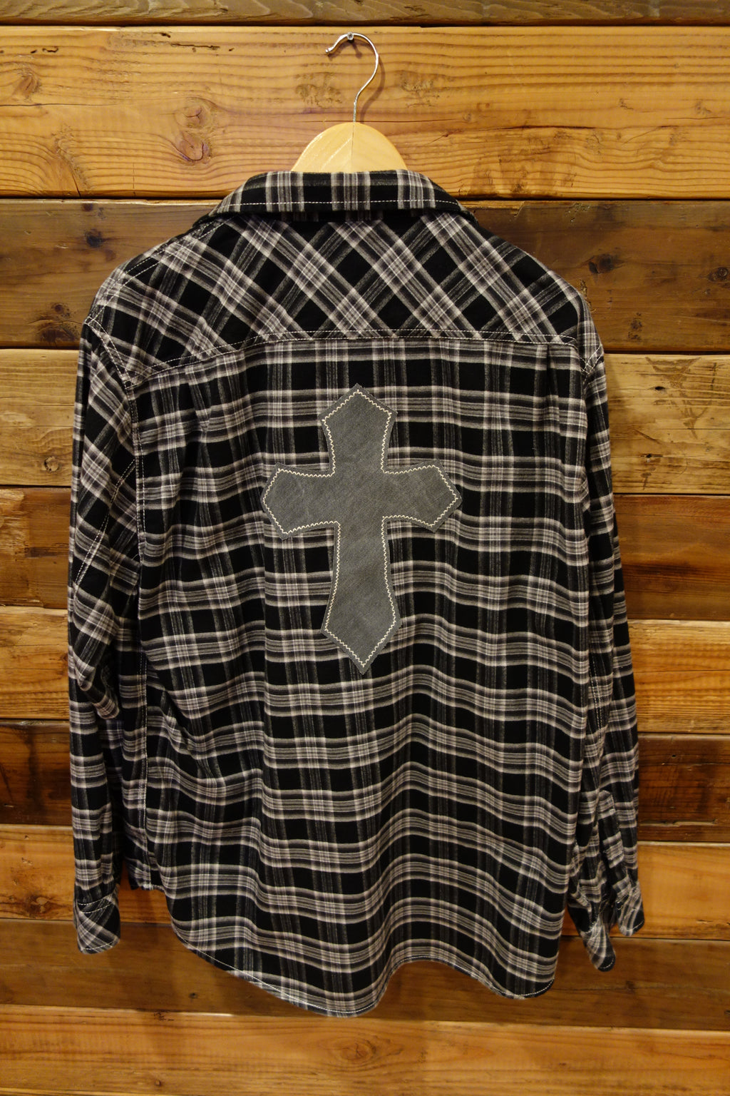 James Campbell vintage flannel, one of a kind, Levi's, cross