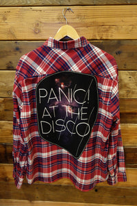 Jachs Girlfriend flannel, one of a kind, music, panic at the disco