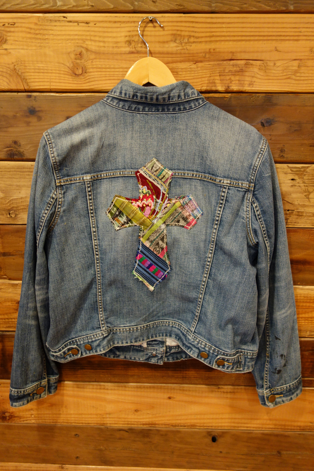 Vintage jean jacket, one of a kind, Gap, cross