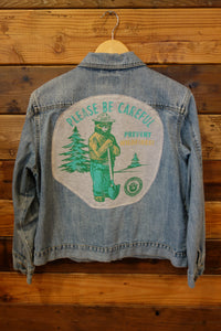 Cabela's Jean jacket, one of a kind, Smokey the Bear