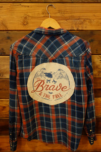 Gap western custom shirt, brave and the free patriotic tee