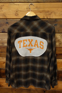 Jeremiah vintage custom flannel, Texas Longhorns sweatshirt