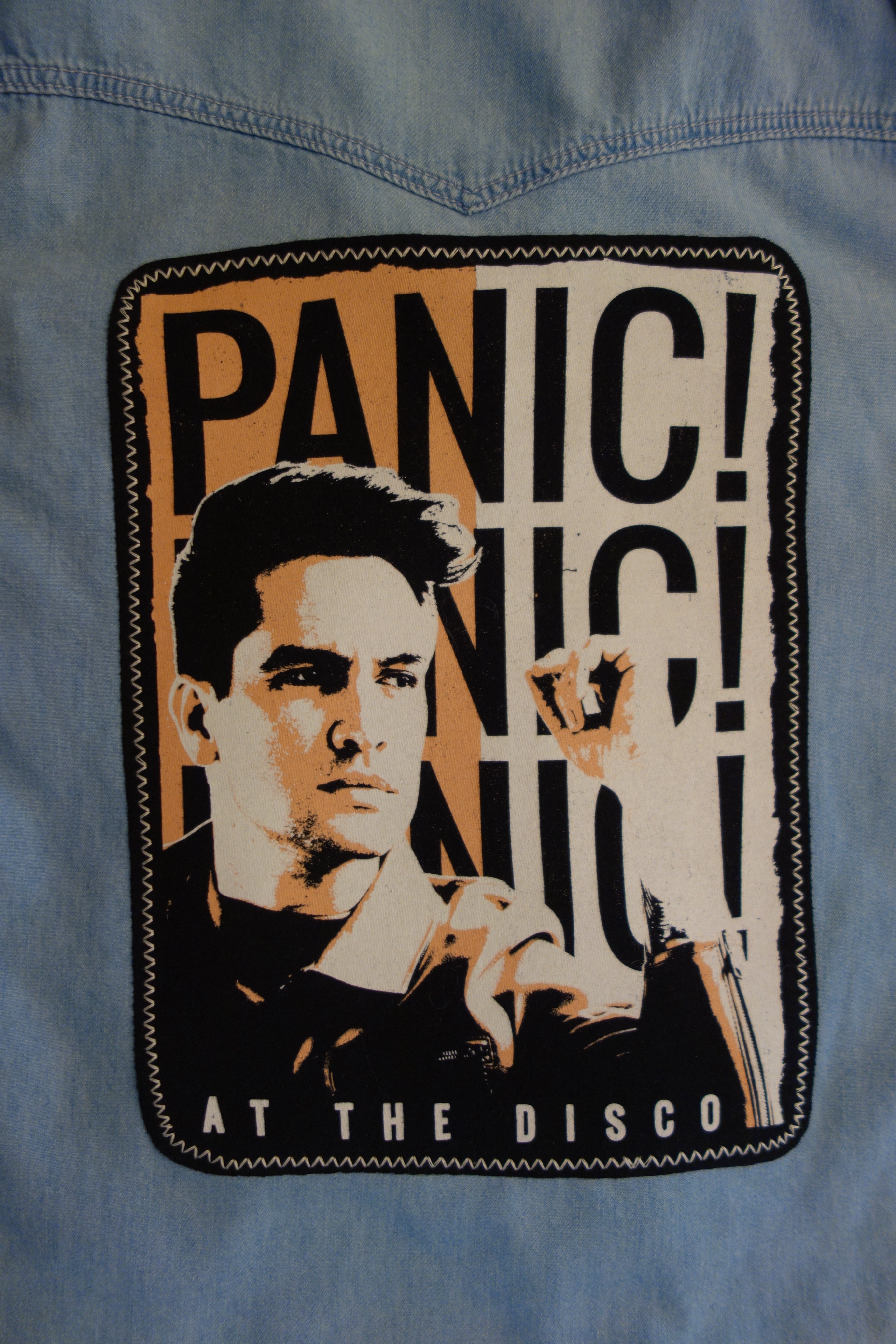 Panic at the Disco, One of a Kind custom denim Topshop shirt
