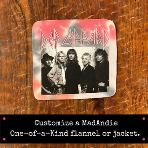 Def Leppard Band one of a kind custom MadAndie jacket or flannel