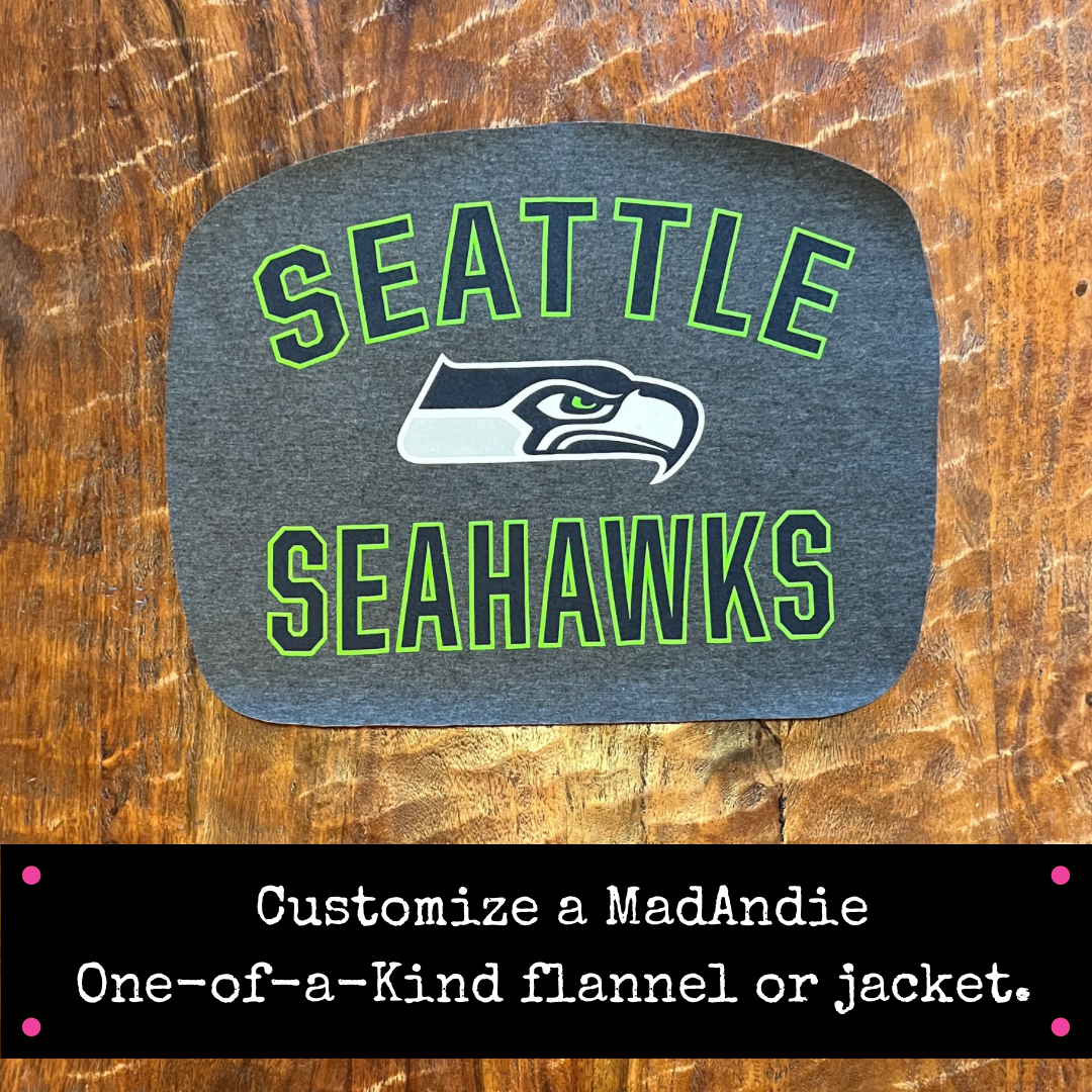 Seattle Seahawks one of a kind custom flannel or jacket 