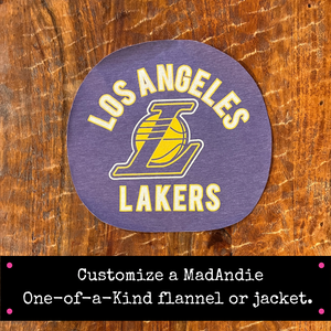 Los Angeles Lakers one of a kind custom MadAndie flannel or jacket