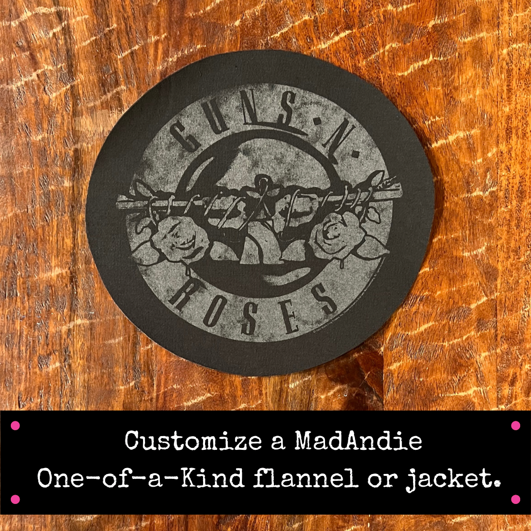 Guns 'N Roses one of a kind vintage MadAndie custom shirt, jacket or flannel