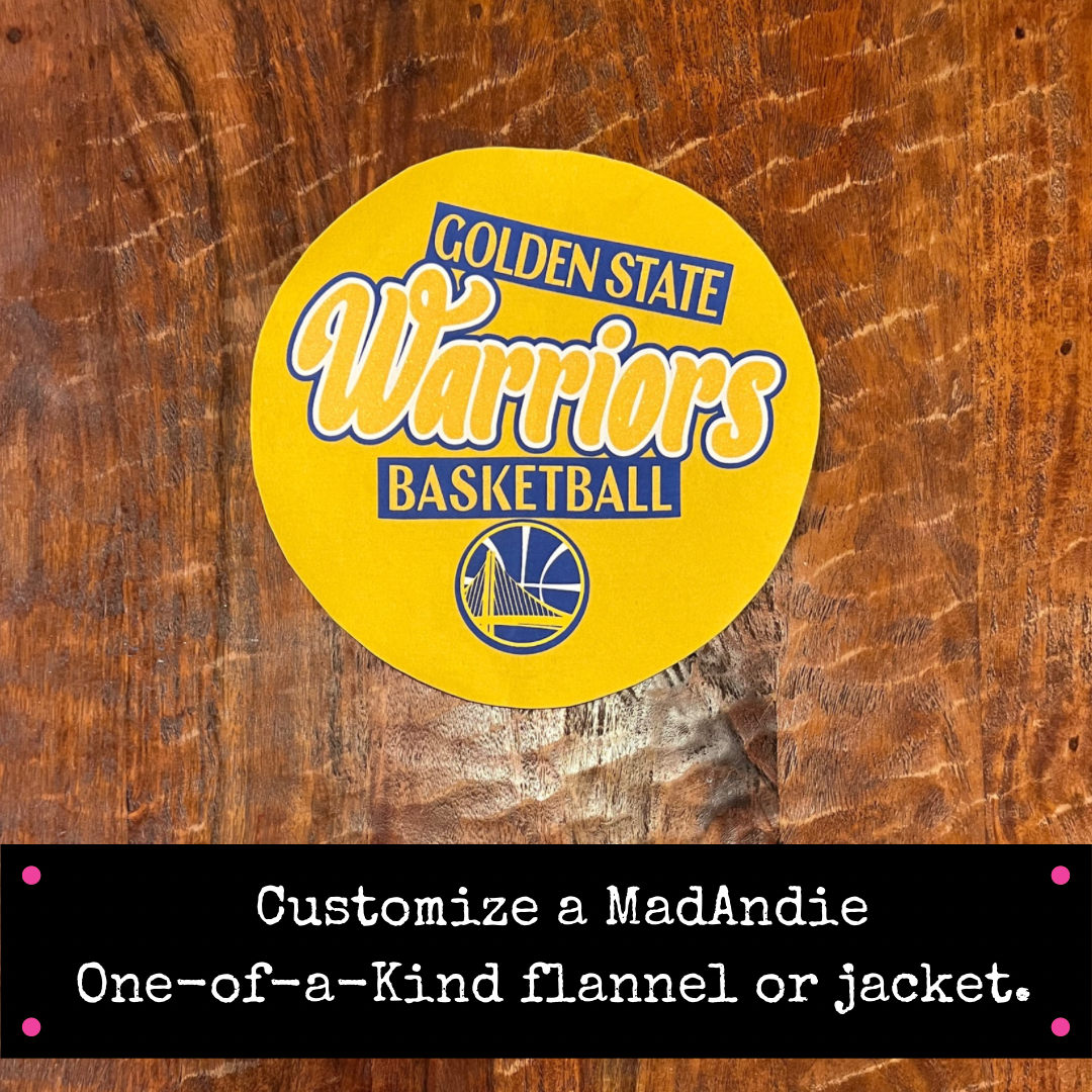 Golden State Warriors Basketball NBA custom one of a kind MadAndie shirt, flannel or jacket