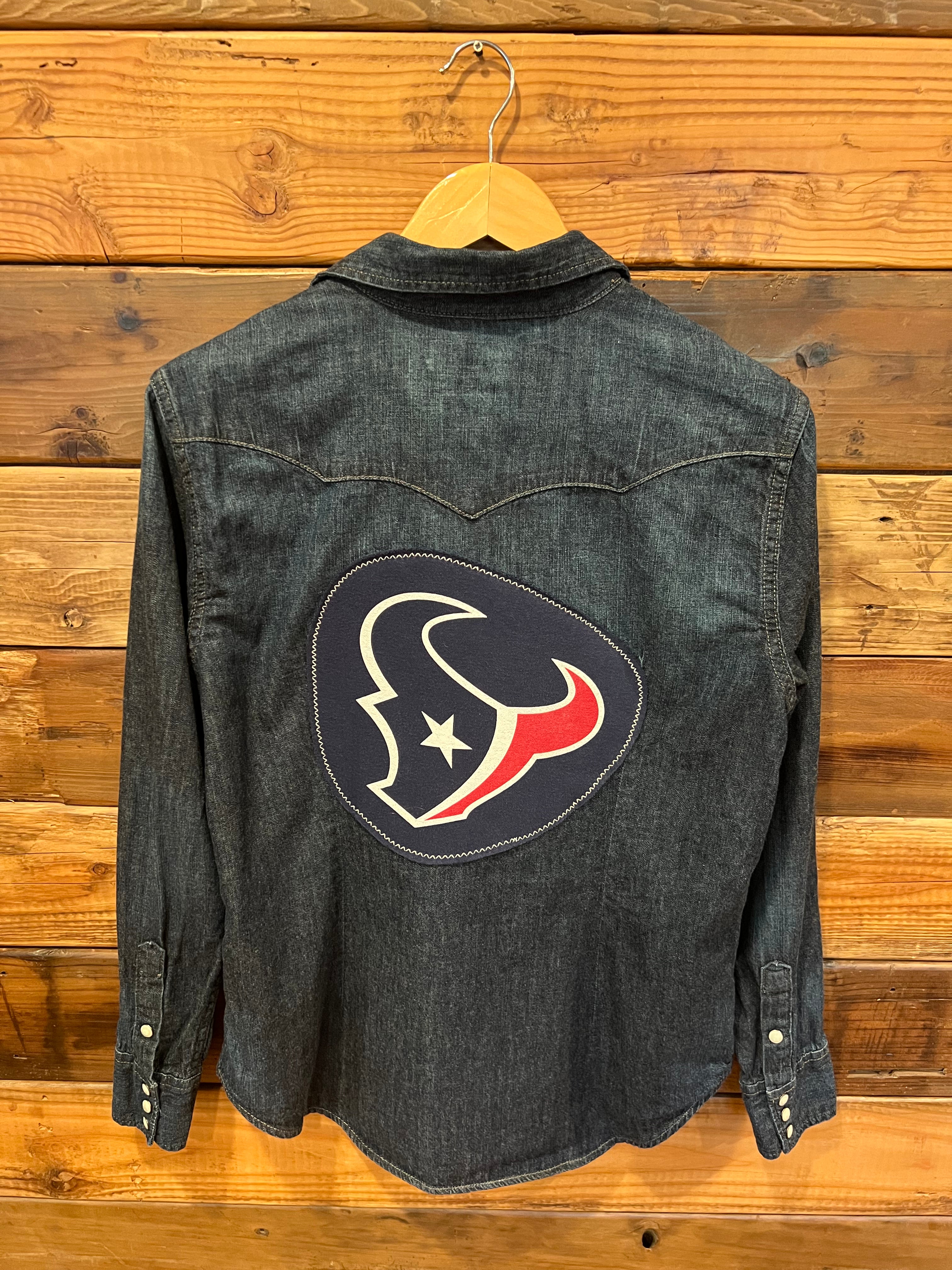 Houston Texans one of a kind custom Ralph Lauren denim shirt