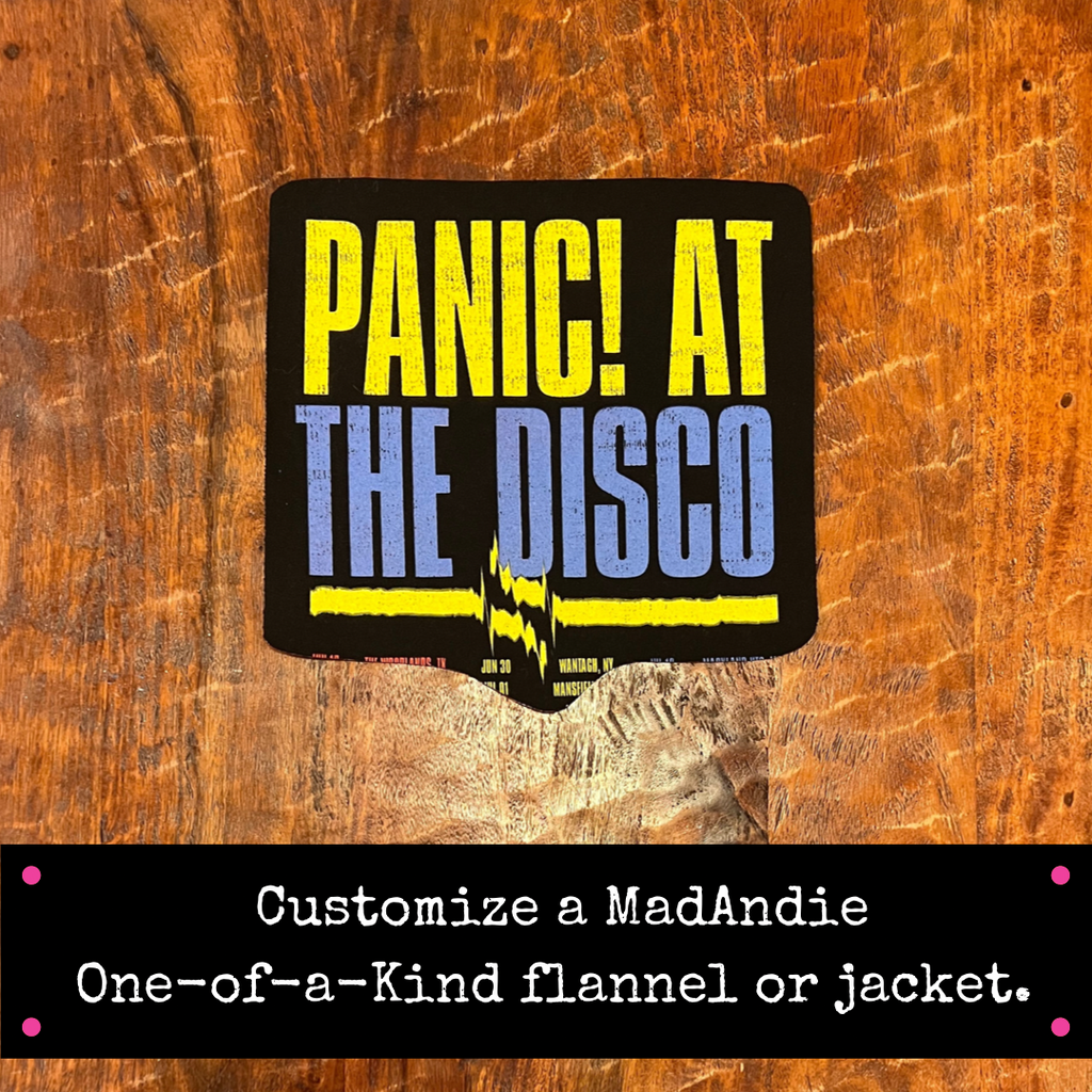Panic! at the Disco concert tee one of a kind custom shirt jacket or flannel