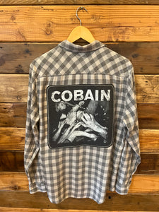 Kurt Cobain Nirvana one of a kind MadAndie custom super soft Quiksilver surf flannel