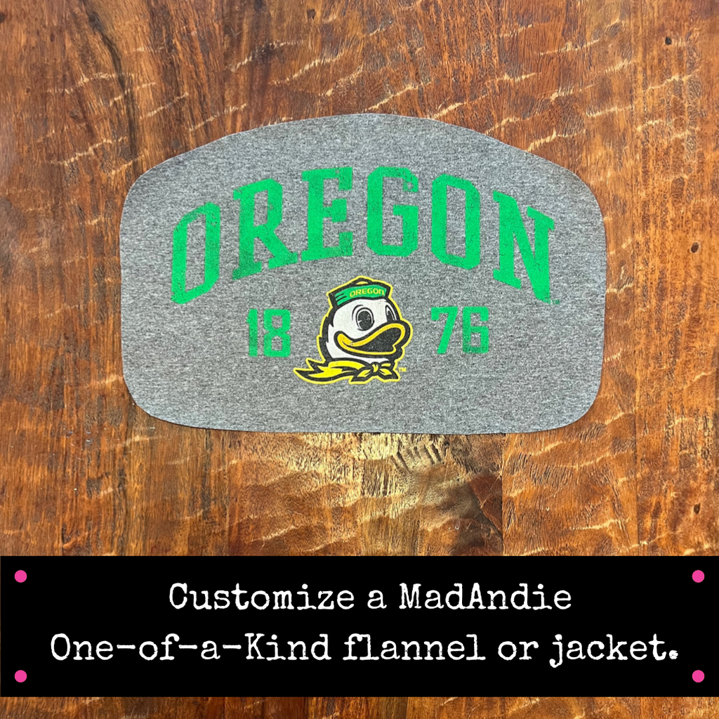University of Oregon Ducks one of a kind custom shirt, jacket, flannel - men's or women's unisex
