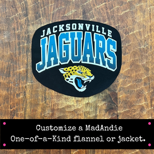 jacksonville jaguars football one of a kind custom men's or women's shirt, jacket or flannel