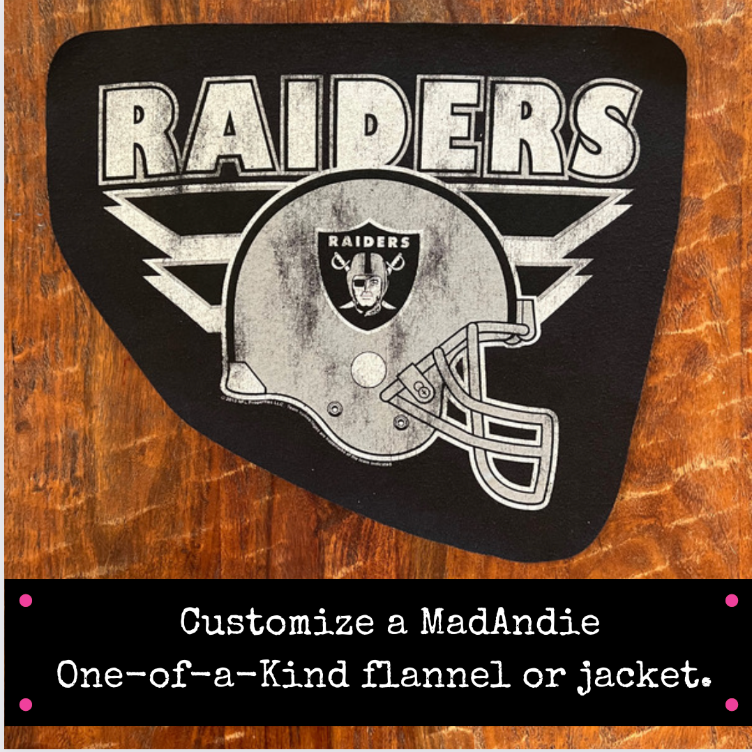 Las Vegas Raiders one of a kind custom shirt jacket or flannel