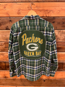 Green Bay Packers, Eddie Bauer one of a kind custom flannel 
