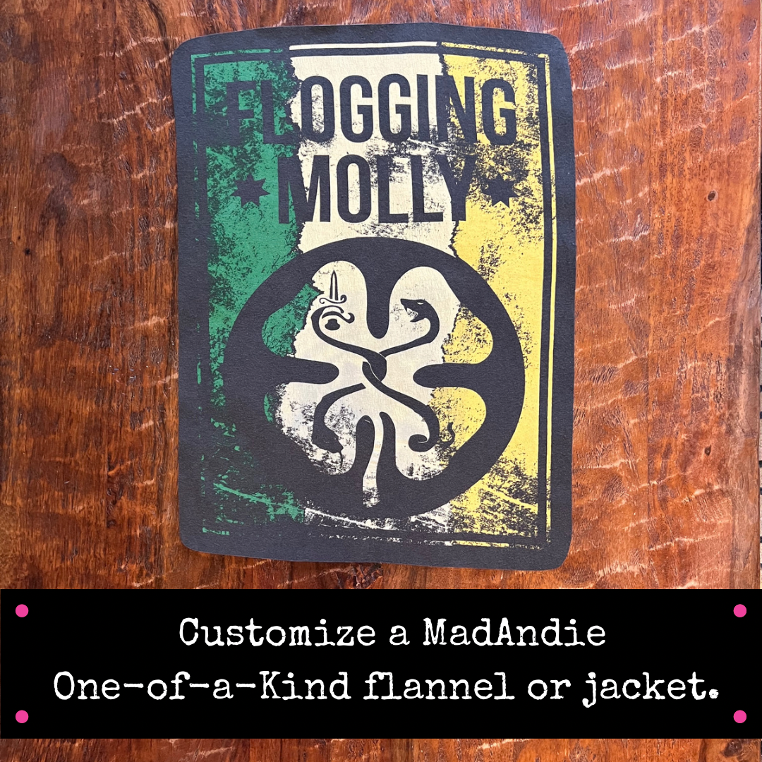 Flogging Molly one of a kind custom jacket or flannel