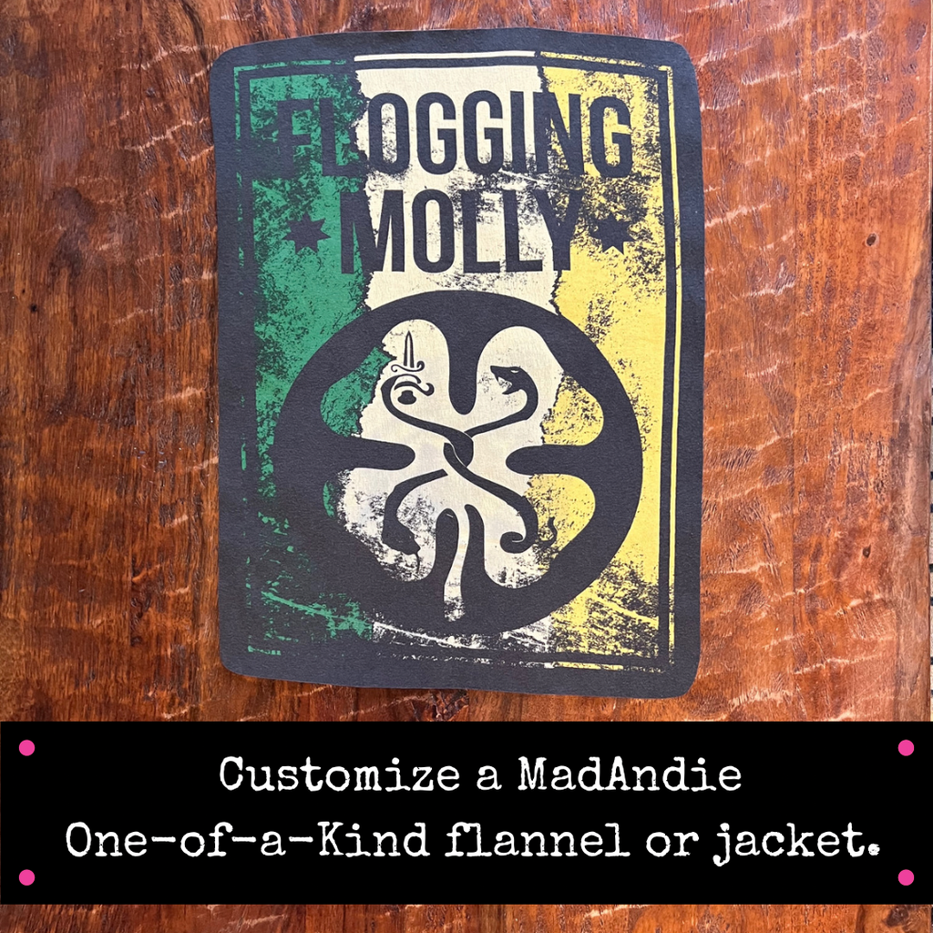 Flogging Molly one of a kind custom jacket or flannel