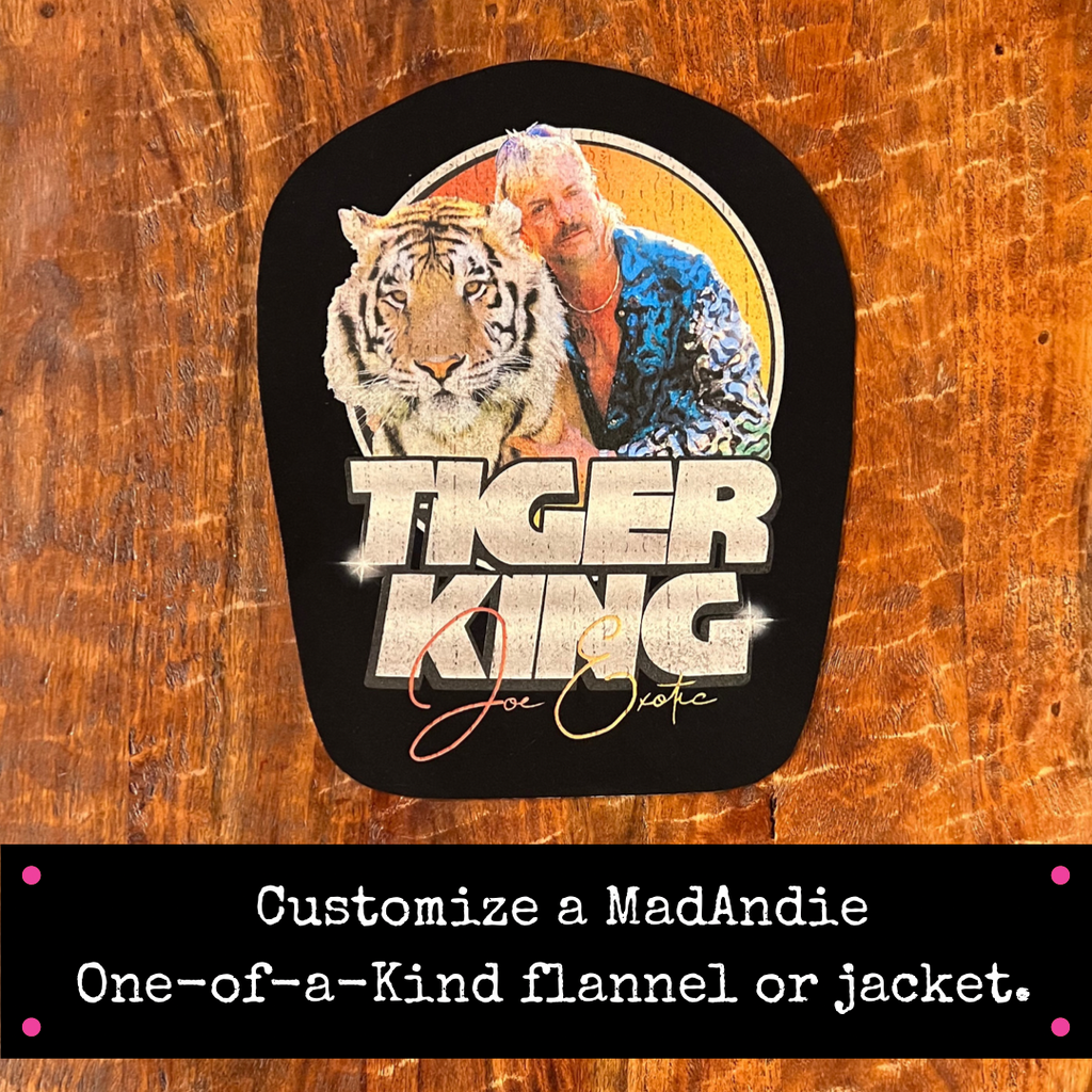 Tiger king Joe Exotic funny one of a kind custom mens or womens shirt, flannel or jacket
