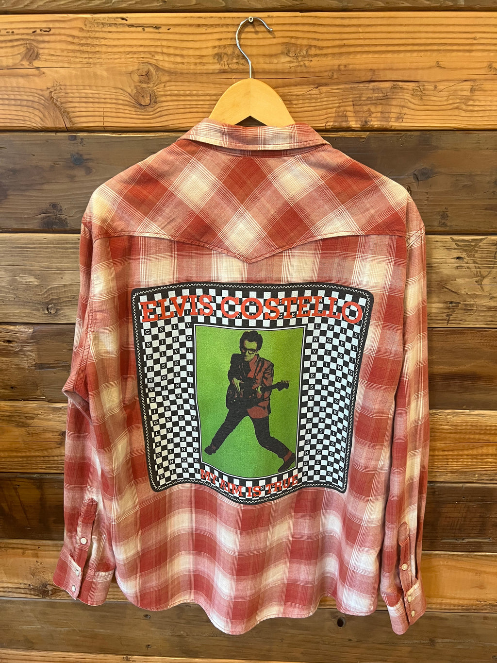Elvis Costello one of a kind custom MadAndie Lucky Brand soft comfy flannel